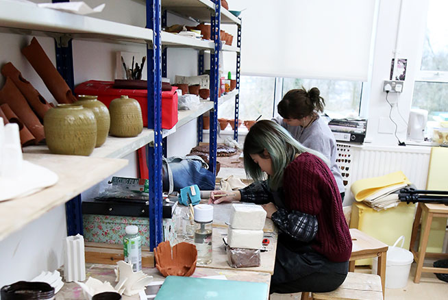 A ceramics studio